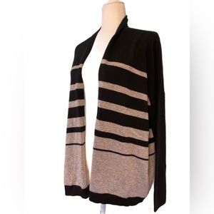 Ply Cashmere 100% cashmere cardigan size M black/grey